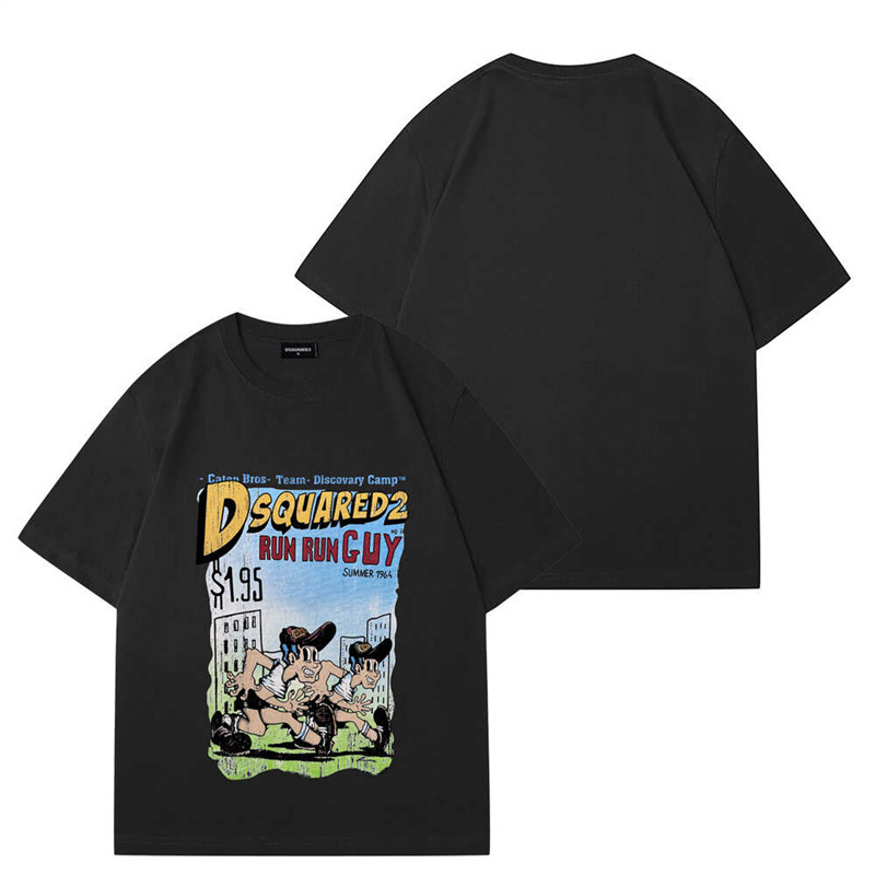 クロスボーダーDSQUARED224SS半袖男性tシャツアメリカ式高街夏服ブランドがゆったりしています。|undefined