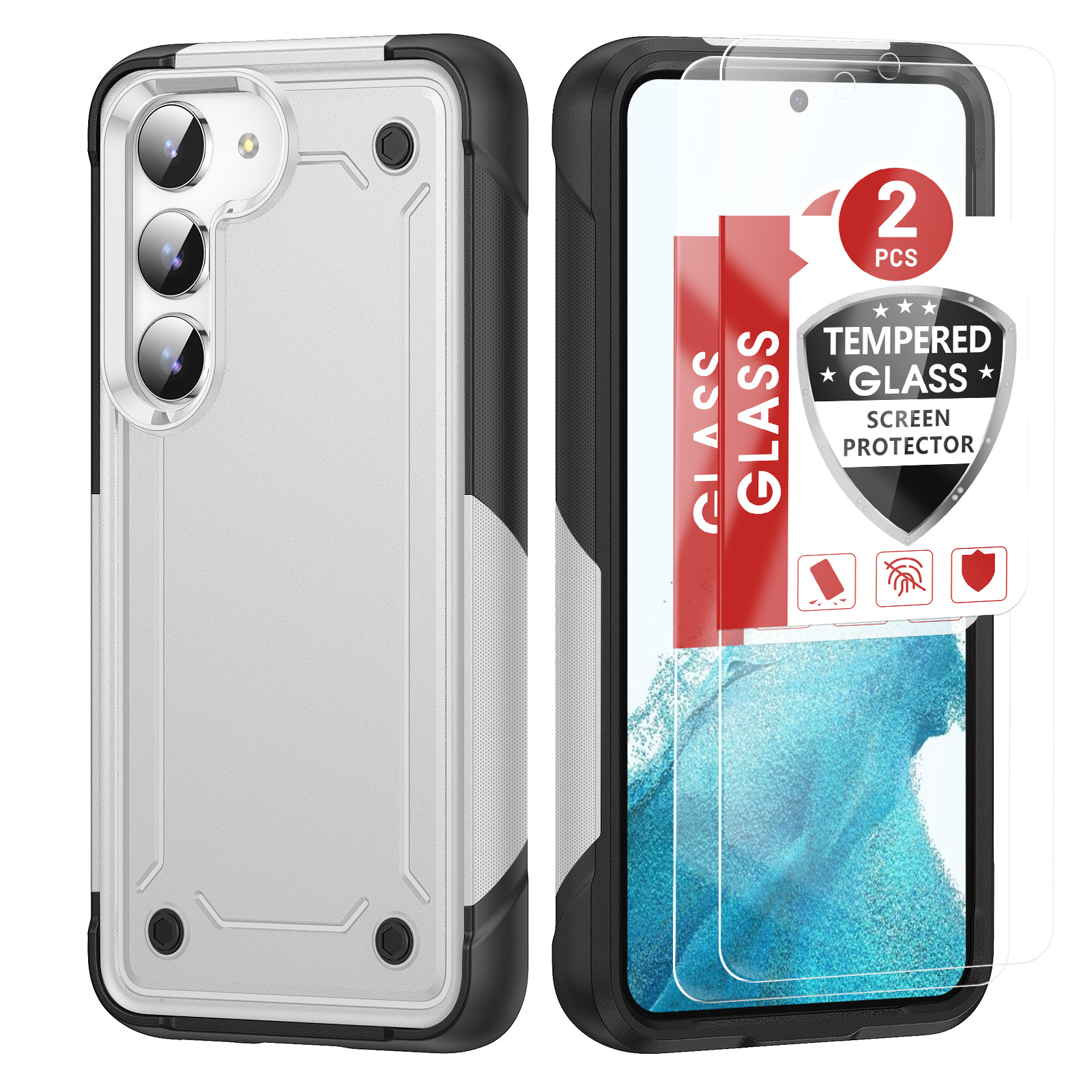 La nueva funda anticaída 2 en 1 Flying Spur PC+Tpu de Loveme es adecuada para las fundas protectoras de teléfonos de la serie Samsung S23_voghion.com