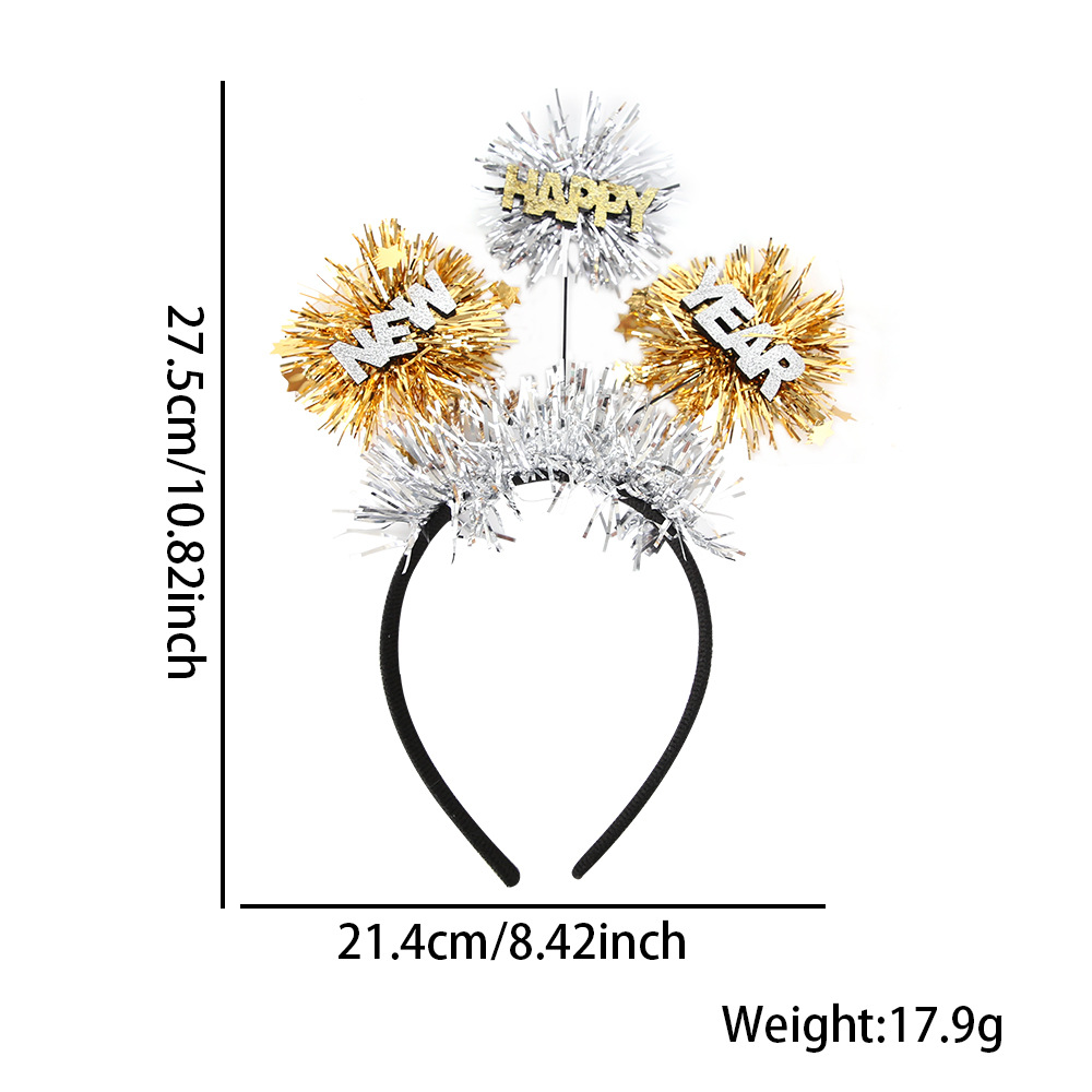 Diadema de Año Nuevo 2026, decoración para fiesta temática de Nochevieja, FELIZ AÑO NUEVO, diadema navideña de Año Nuevo para disfraces