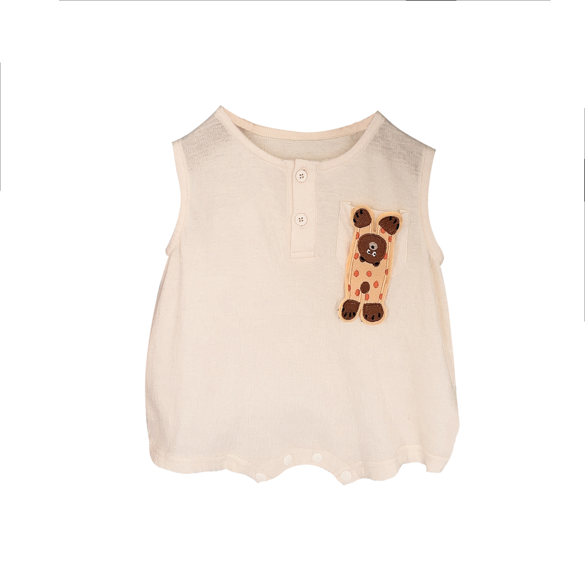 2024 verano coreano estilo occidental lindo chico bebé delgado recién nacido dibujos animados sin mangas mamelucos ropa de casa ropa de salida