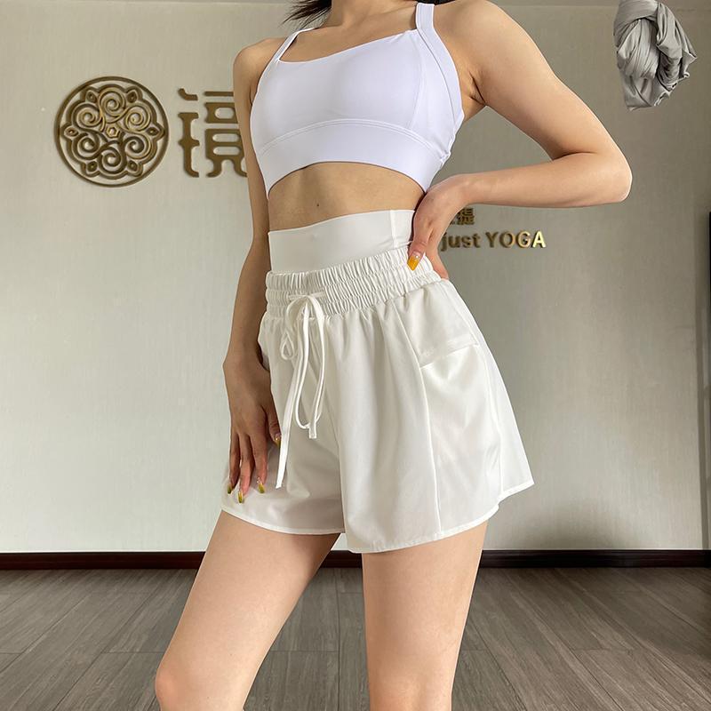 Anti-glare Drawstring Sports Shorts Women's Summer Thin Loose Fitness Pants Sunscreen High Waist Yoga Pants Sports Pants