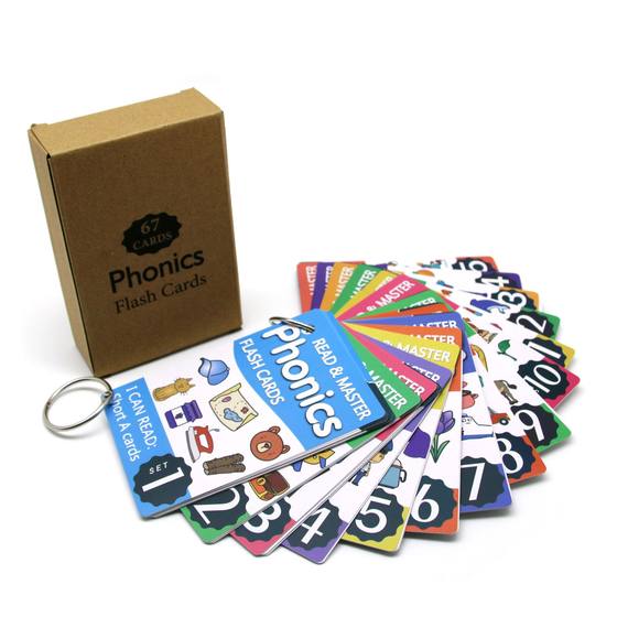 READ and MASTER Phonics Flash cards English Natural Spelling Learning Flash cards Teaching Aids