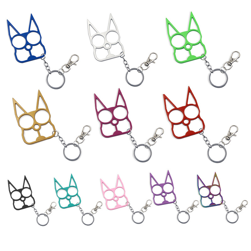 Foreign Trade Gifts Outdoor Equipment 2 Finger Buckle Portable Car Broken Window Self-rescue Escape Finger Tiger Key Chain Men's and Women's Self-defense