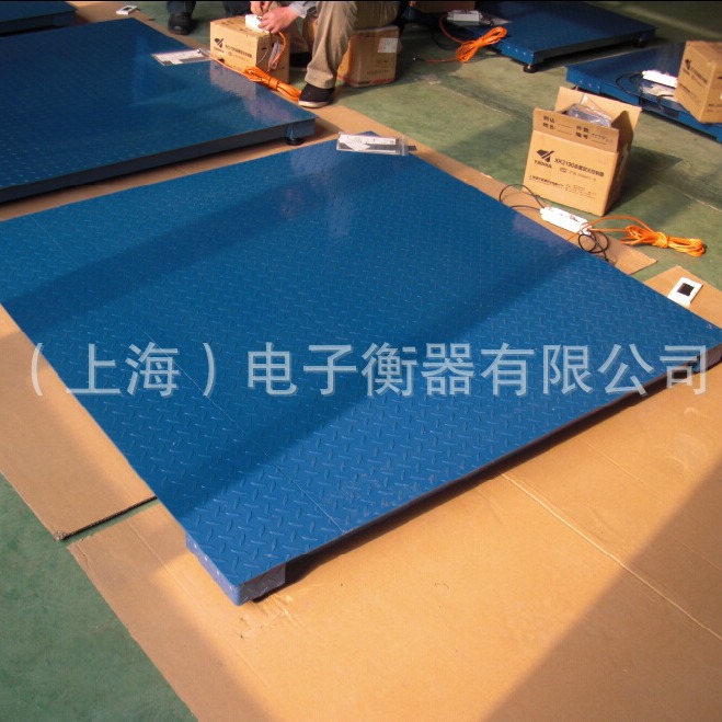 稳定性好2吨电子地磅花纹板防滑1吨电子平台秤可选框架结构挖坑