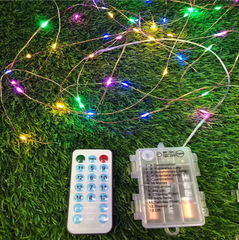 Holiday Amazon voice control USB flashing copper wire light string remote waterproof battery box small color light LED copper wire light