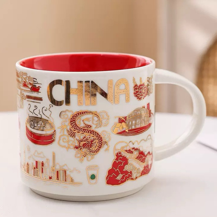Cultural and Creative Gifts, Ceramic Cups, Customized Logo Patterns and Text, City Cups, Mugs, Coffee Cups, Creative Gifts