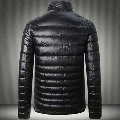 新款輕薄羽絨棉服男短款立領外套青年薄款羽絨棉服男超輕便款