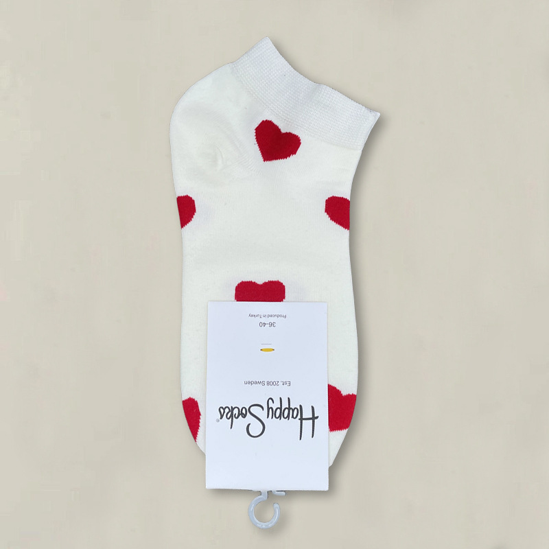 HappySocksハイスキンのショートソックスの漫画の浅い口の低い女性のスウェーデンのファッションのタイプのソックスの春夏のカラー