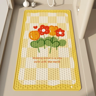 for Water Play, Anti-Fall Bathroom – Avtomobil döşəmə paspasları - plaid-flowers-40x70cm-affordable-model