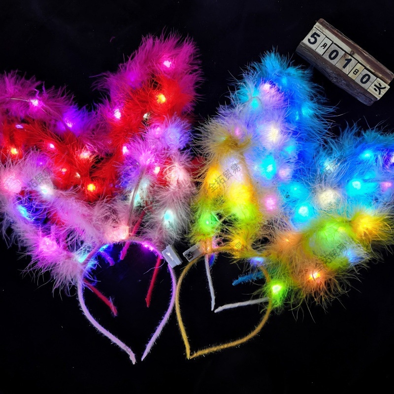 Concierto de palos fluorescentes estrella pentagonal brillante azul brillante aro de cabello flash stick props de la fiesta