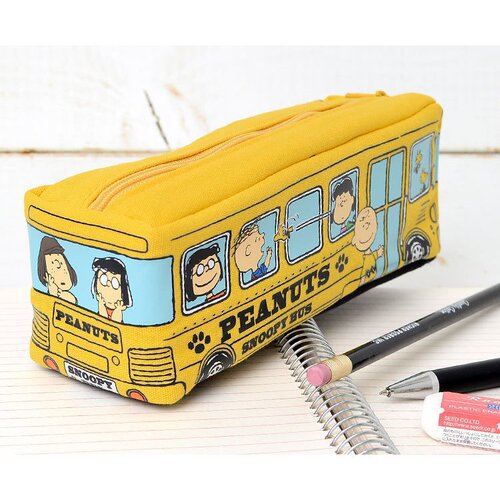 Japanese puppy bus style personality junior high school student pencil case cute pencil case large capacity stationery bag