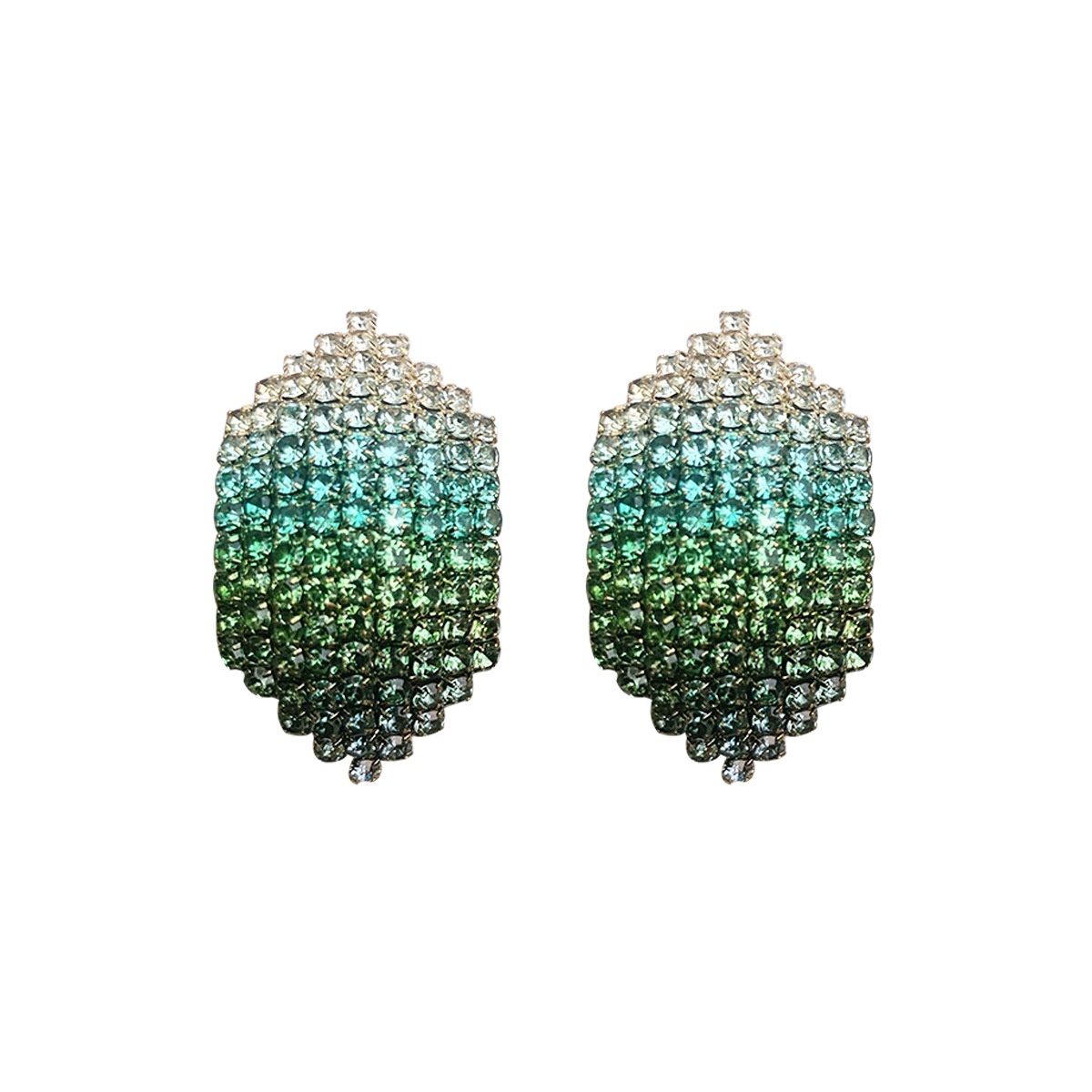 Fashion Geometric Diamond Alloy Artificial Gemstones Earrings display picture 3