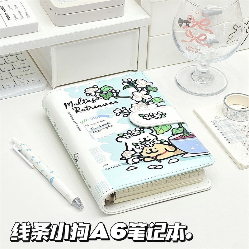 ins卡通【A6】PU活页本外壳卡册学生记事本手账本收纳【合集】|undefined