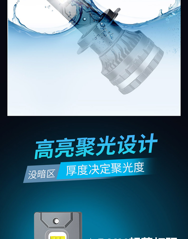 Cross-Border Led Car Headlight H1 Bulb H7 Super Bright H4 Far and Near Integrated 9005 Modified 9012 Car Light H11 Strong Light