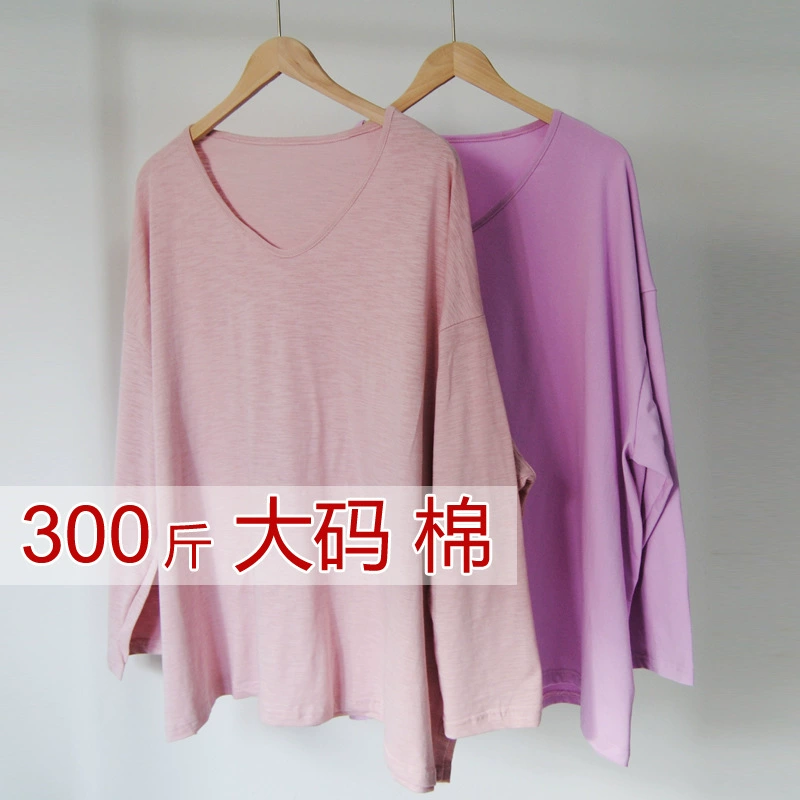 Новая Весенняя женская одежда больших размеров, свободная футболка из хлопка 95 с длинным рукавом, топ с толстым дном, толстая рубашка с V-образным вырезом