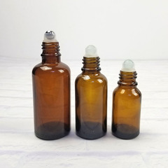 茶色滾珠瓶30ml化妝品原液瓶分裝小樣瓶棕色避光精油滾珠玻璃瓶子