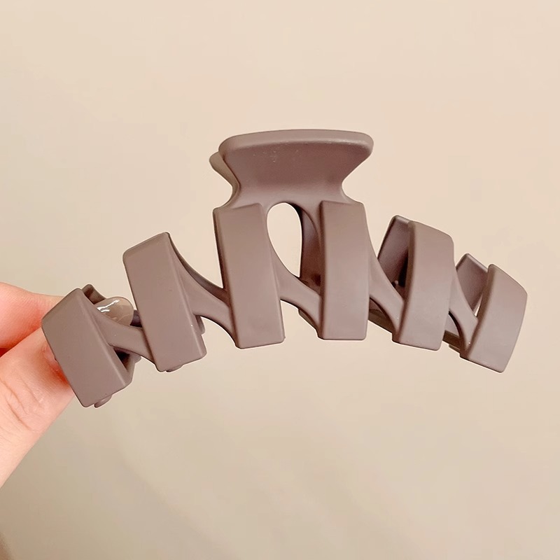 Extra-grande 15cm cabello más tiburón clip temperamento esmerilado agarrar clip de cabello de cabeza detrás de la tarjeta de cabello de cabello