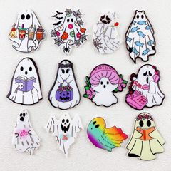 クロスボーダーの人気アクリル両面プリントカラーゴーストハロウィンシリーズはDIYアクセサリーのペンダントを飾ります。