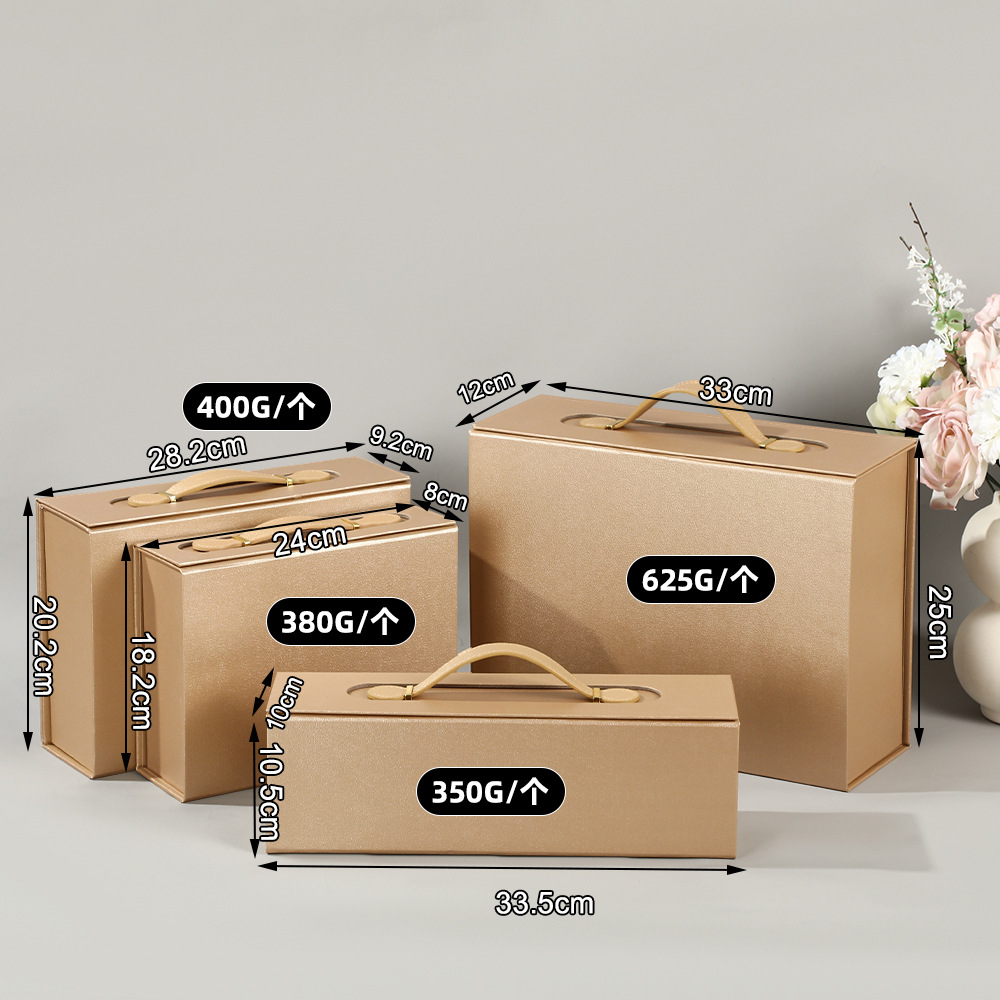 Caja de regalo plegable de una sola pieza de moldeo magnético conveniente de mano mano mano mano caja de regalo caja de embalaje de regalo de vacaciones