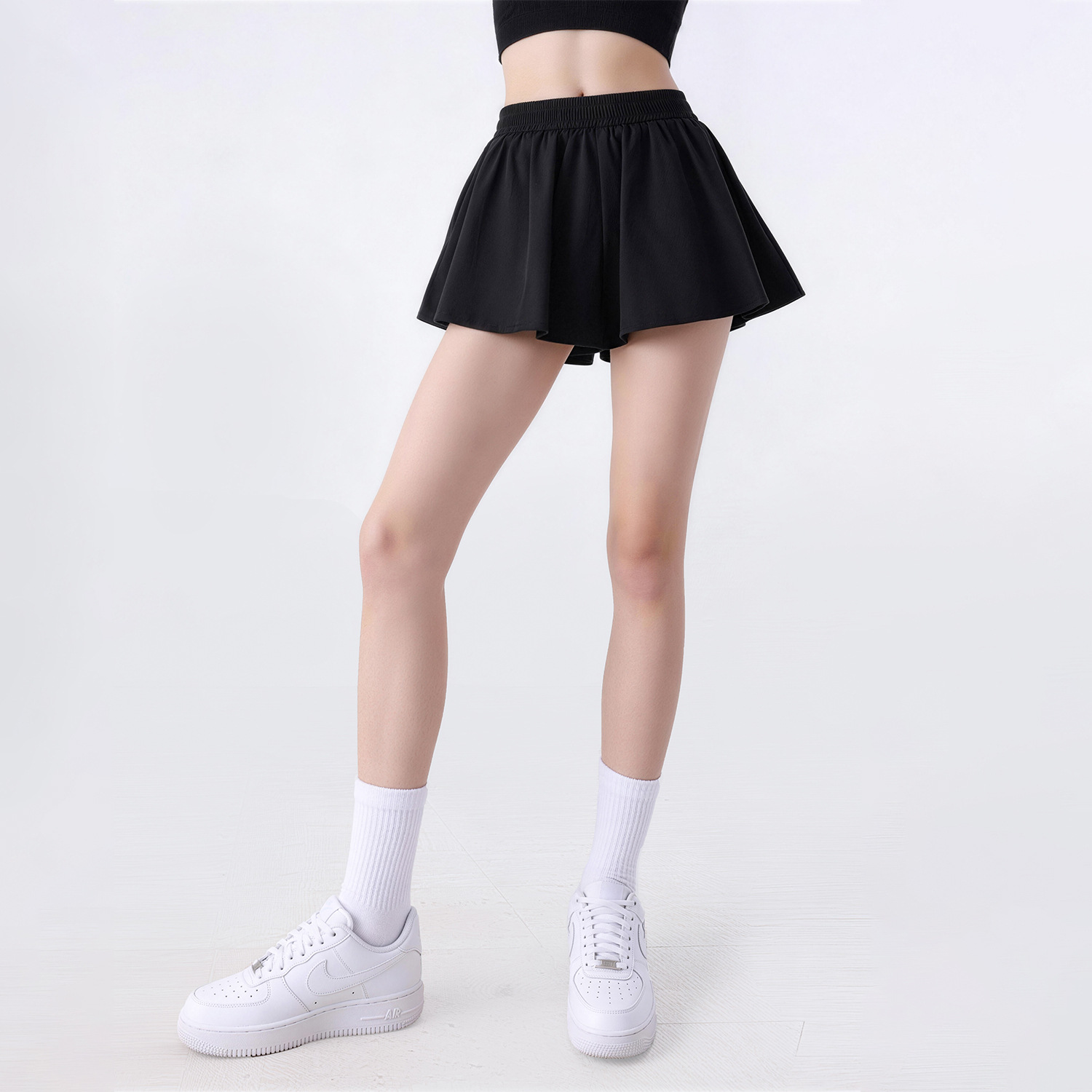 Verano ligero y transpirable falda de yoga falda de tenis anti-luz corredora falda deportiva para adelgazar falda de busto