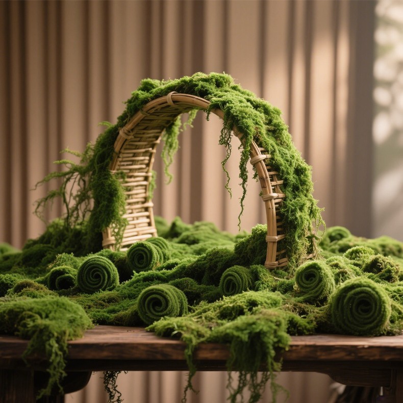 musgo filamento césped artificial musgo musgo diseño paisajístico césped bonsai maceta pavimentación