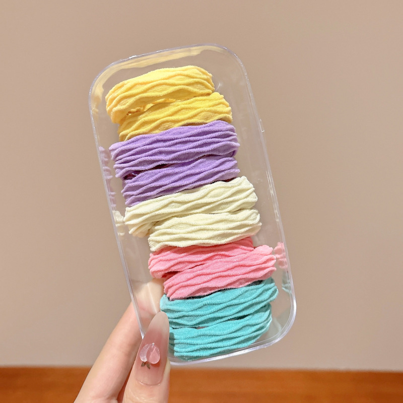 Tela de goma simple y duradera de alta elasticidad para mujeres, anillo de cabello para niños, cordón de cabello no lesiones, accesorios para el cabello diarios versátiles