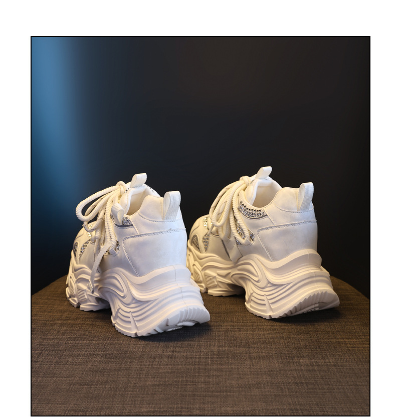 Giày sneaker nữ đế dày lưới thoáng khí phong cách daddy — màu be chi tiết 19