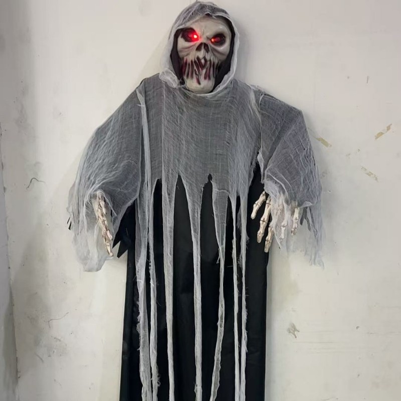 ハロウィンスカルヘッド吊りゴーストコスチューム小道具ホラーパーティーお化け屋敷怖い装飾小道具装飾用品ゴーストフェスティバル|undefined