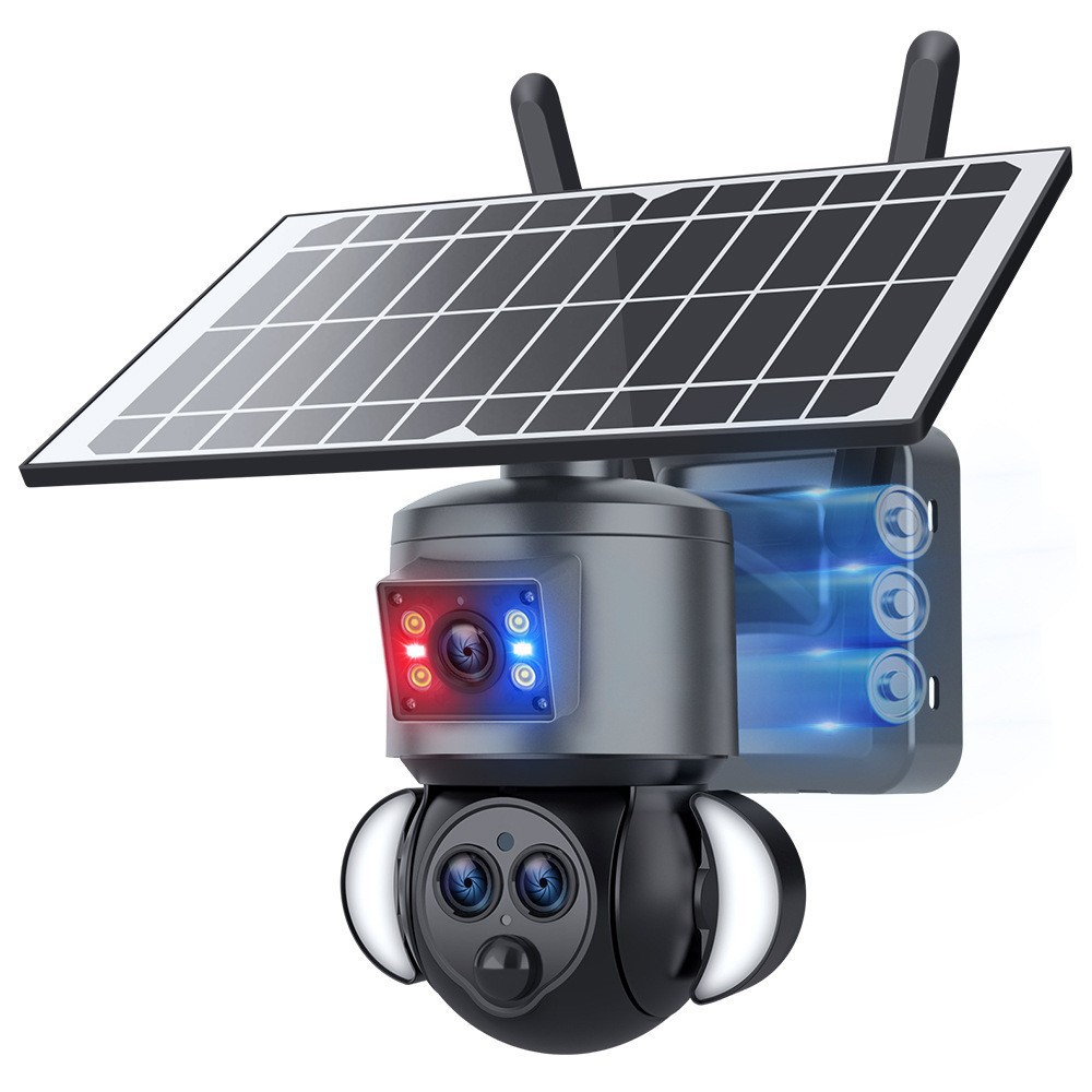 Cross-Border 3-Megapixel 15X Zoom Solar-Powered Surveillance Camera Outdoor Wireless Ptz Camera with Infrared