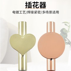創意壁面花器北欧風壁挿し花筒花瓶金色穴なし客間壁装飾品ストラップ