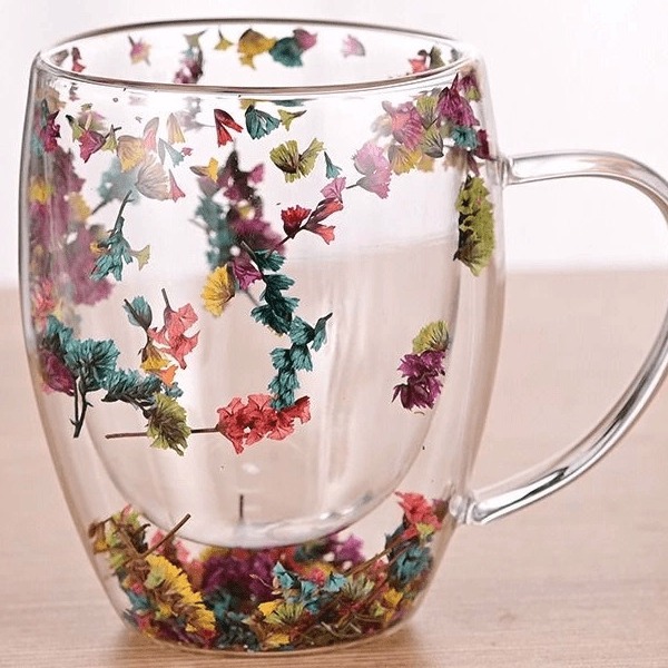 Glass creative tea cup for home use