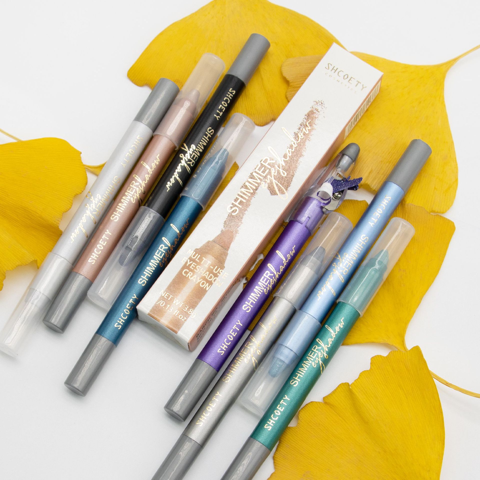 SHCOETY Cross-border exclusive 10-color pearlescent eyeshadow pen, non-smudging, pencil sharpener, eyeliner, and bed pencil foaming undefined