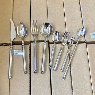 Mirror 304 Stainless Steel Western Steak Knife, Fork, Spoon, Tableware Set, High-End Hotel Dessert Fork Wholesale
