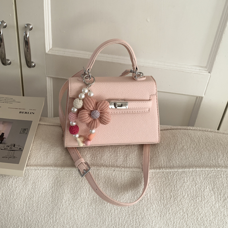 Bolso de mano de alta sensación para mujeres 2026 nuevo retro lichi Kelly bolso nicho lujoso mochila de hombro image 9