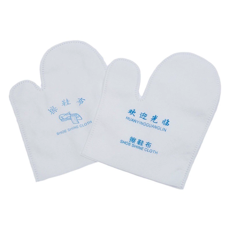 Одноразовая ткань для полировки обуви в гостиничном номере, перчатка, ткань из спанлейса, бумага для полировки обуви, удобная и не грязная рука, производитель, оптовая продажа