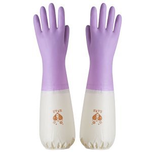 Guantes de Oxford gruesos de protección laboral resistentes al desgaste impermeables antideslizantes de goma plástica lavado de platos guantes de limpieza doméstica duraderos