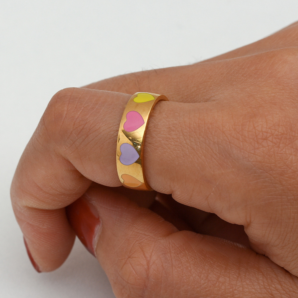 Cute Smiley Face Stainless Steel Rings Metal Stainless Steel Rings