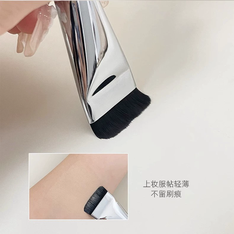 Flat Foundation Brush, One-Line Flat-Head, Lightweight Seamless Application, Customizable