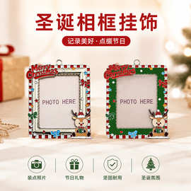 厂家供应金属相框圣诞节麋鹿礼品纪念品摆件工艺品相框挂件批发