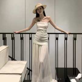 【原版面料防滑条】高级感性感抹胸连衣裙女生日礼服裙绝美度假裙