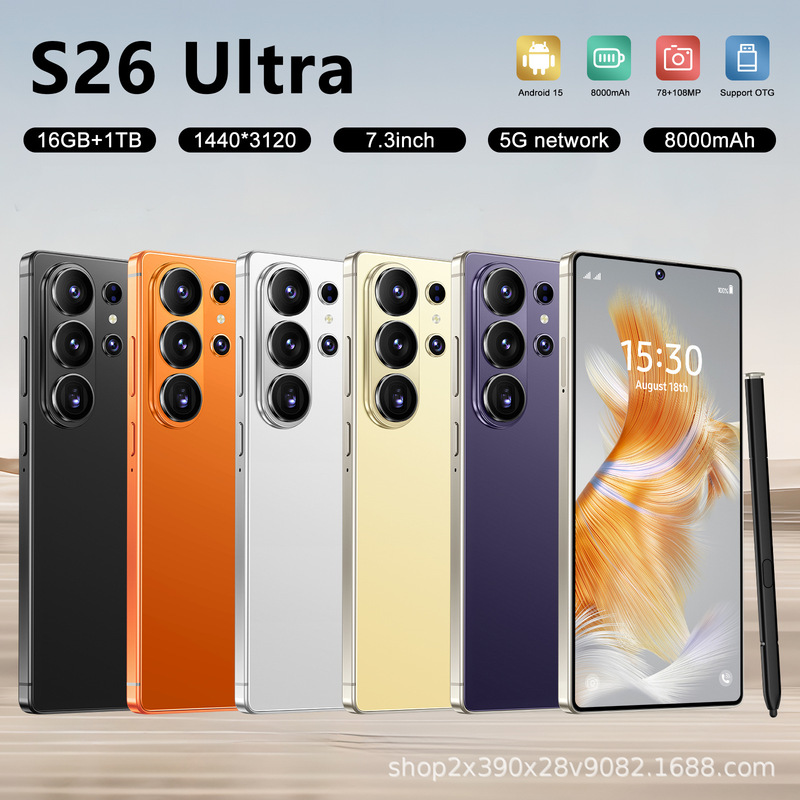 S26Ultra Foreign Trade Smartphone with High-Definition Screen and Long Battery Life, Android Device Exclusively for Source Factory Wholesale S26Ultra Foreign Trade Smartphone with High-Definition Screen and Long Battery Life, Android Device Exclusively for Source Factory Wholesale