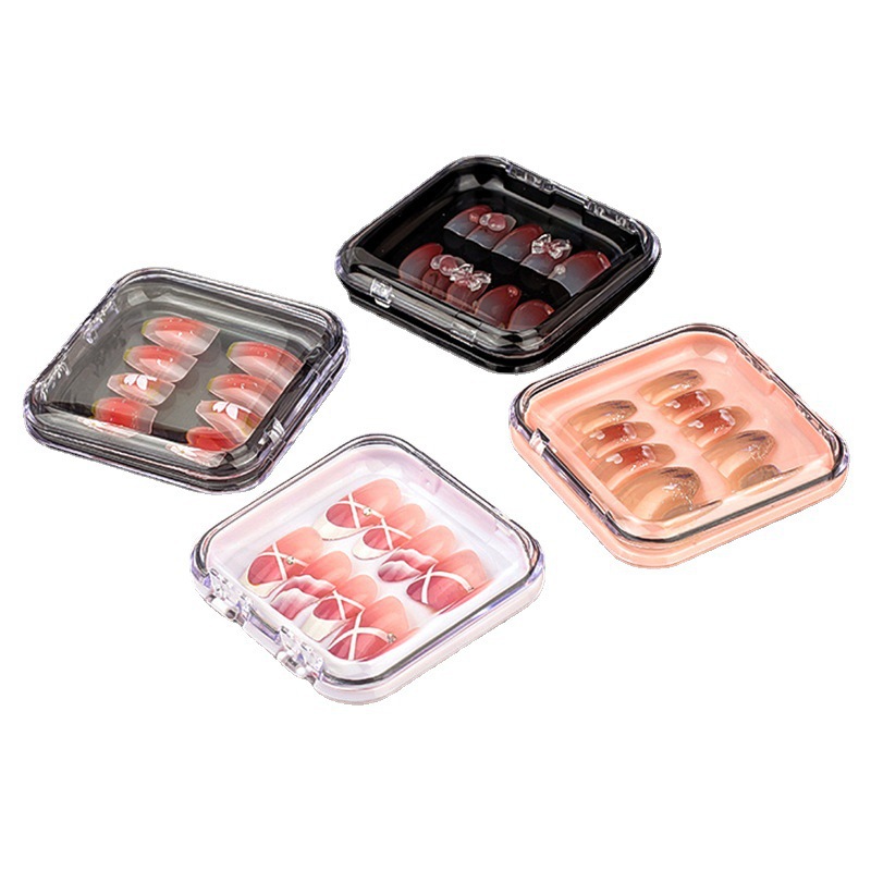 Caja transparente de uñas. Use Nail Box, caja de joyas. Caja de uñas. Caja de almacenamiento de Nail Box