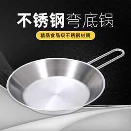 跨境亚马逊不锈钢单底迷你平底锅煎蛋锅电磁炉通用套装煎锅可批发
