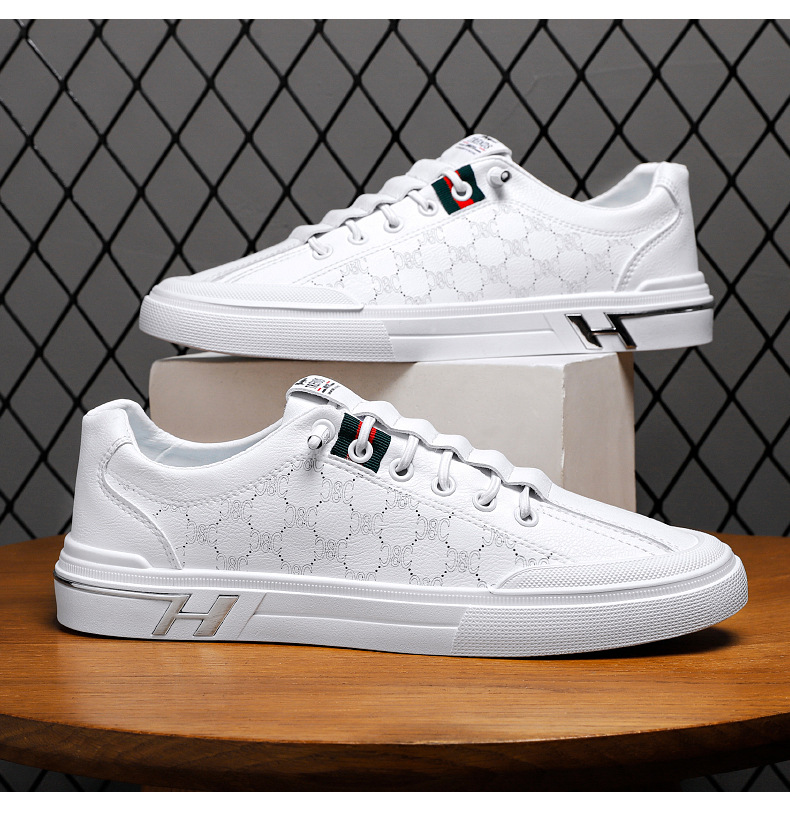 Sneakers, Herren-Sommer, Herrenschuhe, 2023, neu, atmungsaktiv, Sport, lässig, Netzschuhe, Jugend, trendy, vielseitig, weiß, Herrenschuhe_voghion.com