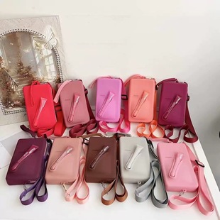 Rhode Lipstick Can Hold Lipstick Storage Silicone Wallet Hailey's Same Portable Lanyard Bag Mobile Phone Bag Cosmetic Bag