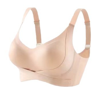 Ropa interior ajustable sin anillo de acero para mujeres pechos pequeños que se reúnen en el pecho lateral y se elevan contra la caída de la espalda integral sin marcas