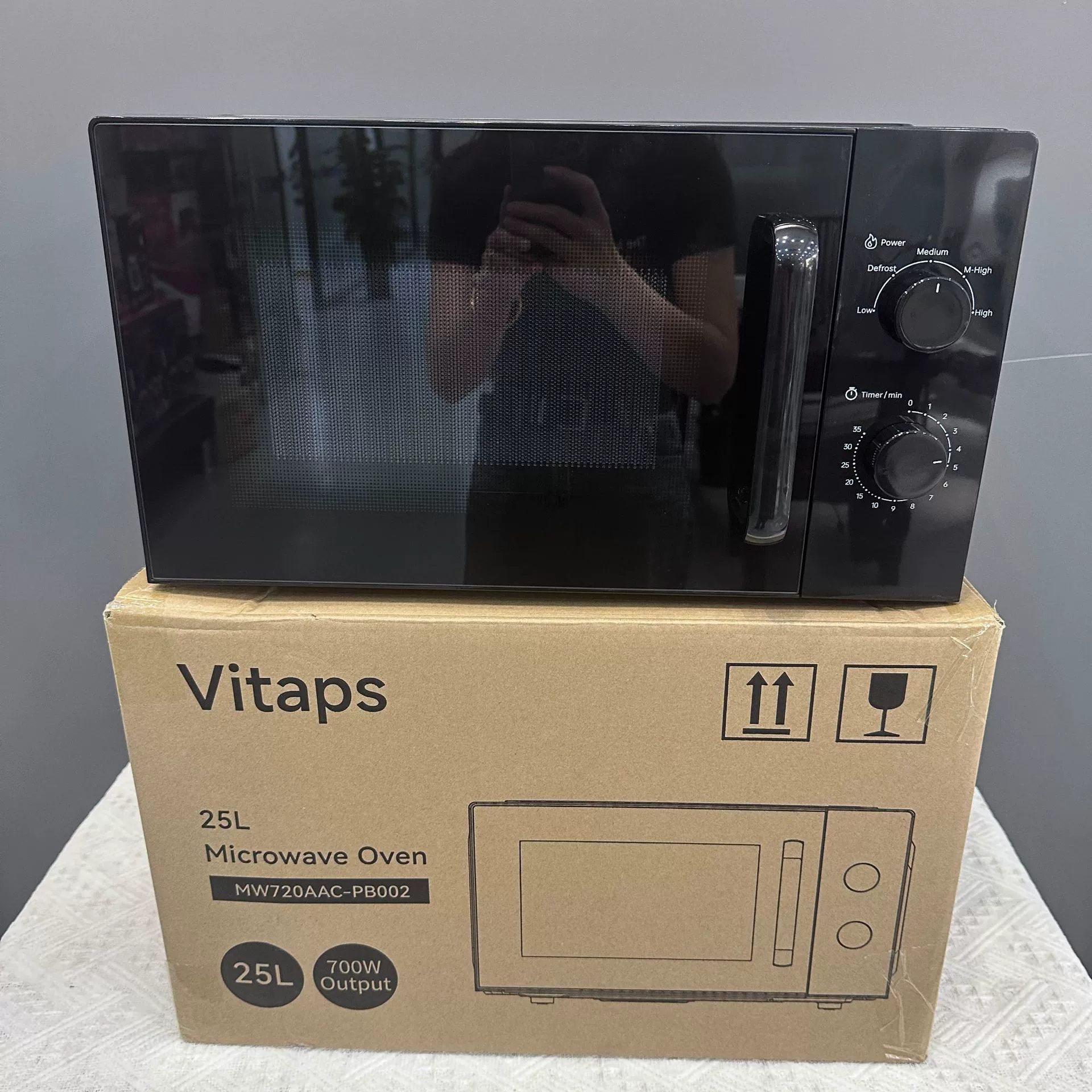 Микроволновая печь Vitaps 20–30 л, механическая ручка, поворотный стол, европейский и британский стиль