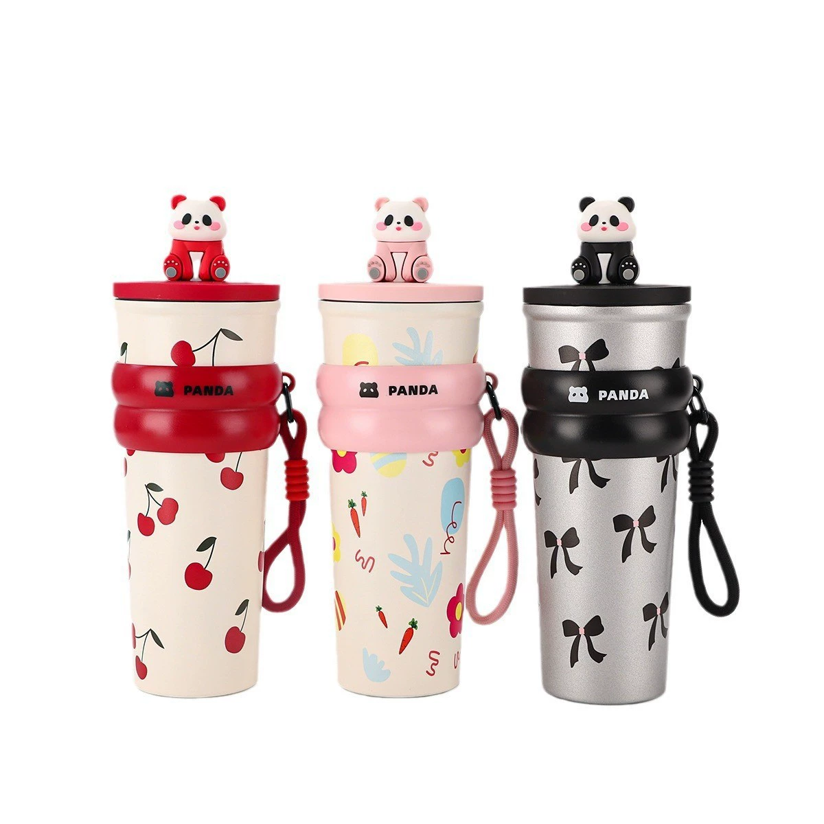  Doll, capacious tea cup, glass stainless steel, new collection, panda, wholesale