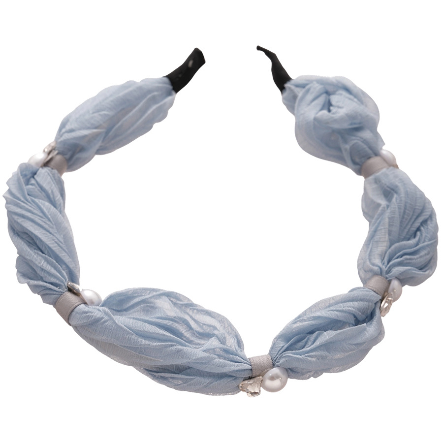 Encaje de tela, flor de trompeta, lazo de perla, lazo para el cabello con flecos, temperamento fresco y dulce, accesorios para el cabello de alta gama de nicho