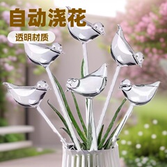 跨境专供PVC懒人小鸟自动浇花器 家用园艺花盆郁金香滴灌渗水神器